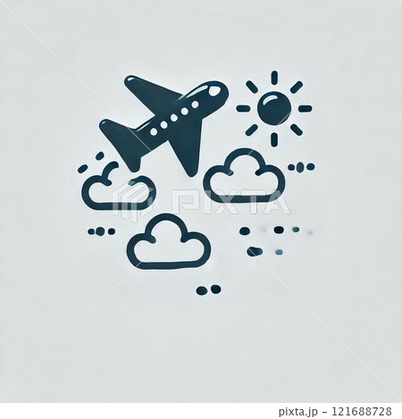 飛行機のイラスト 121688728