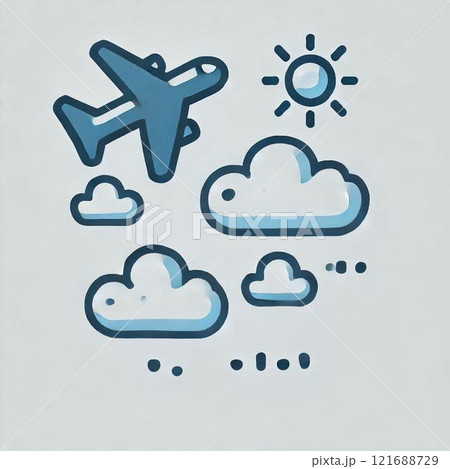 飛行機のイラスト 121688729