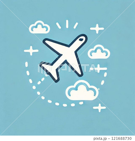 飛行機のイラスト 121688730