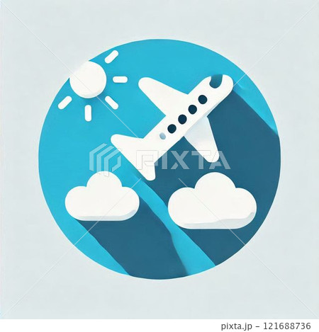 飛行機のイラスト 121688736