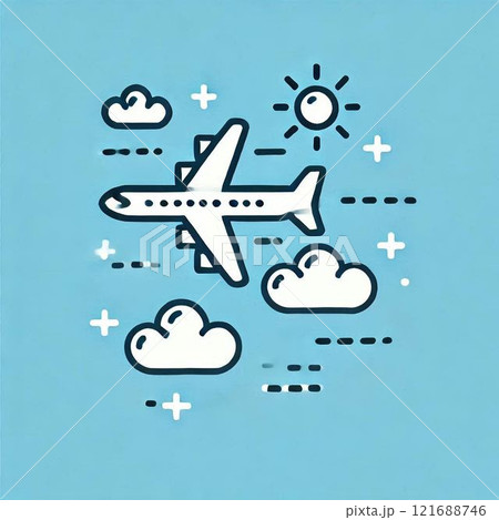飛行機のイラスト 121688746
