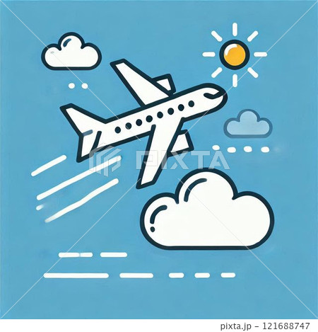 飛行機のイラスト 121688747