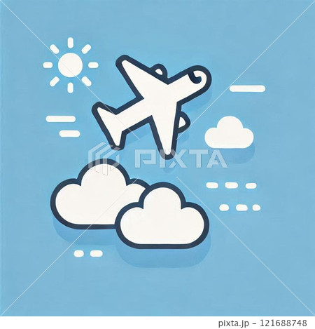 飛行機のイラスト 121688748