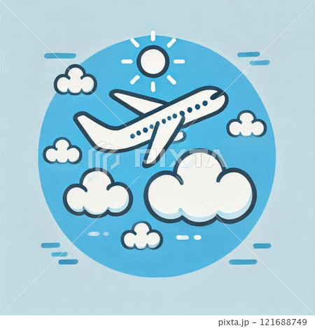 飛行機のイラスト 121688749