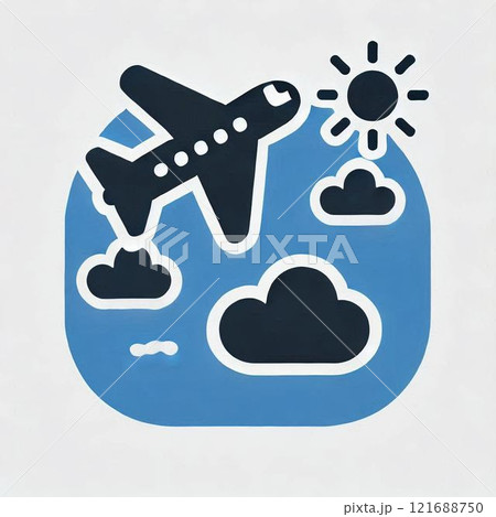 飛行機のイラスト 121688750