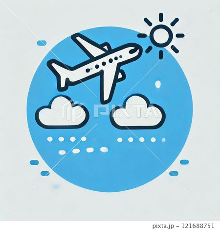 飛行機のイラスト 121688751