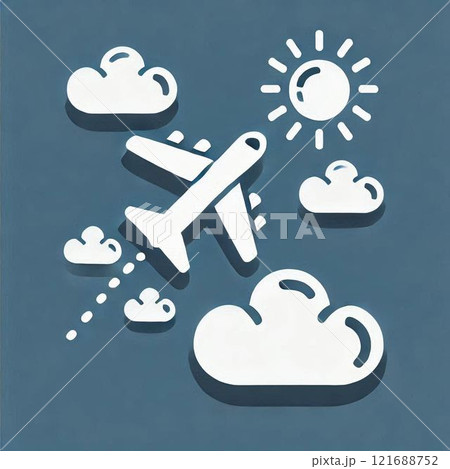 飛行機のイラスト 121688752