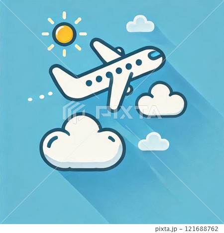 飛行機のイラスト 121688762