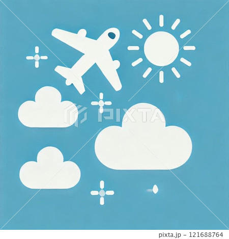 飛行機のイラスト 121688764