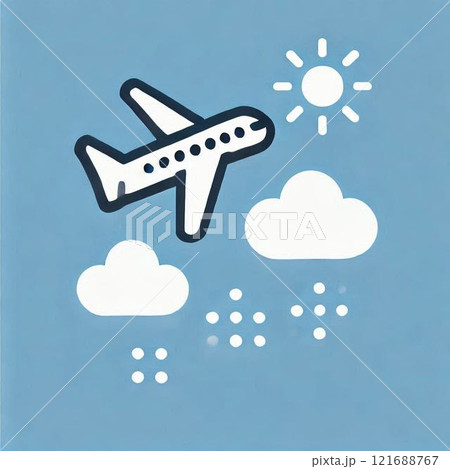 飛行機のイラスト 121688767