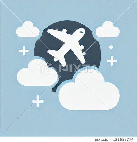 飛行機のイラスト 121688774