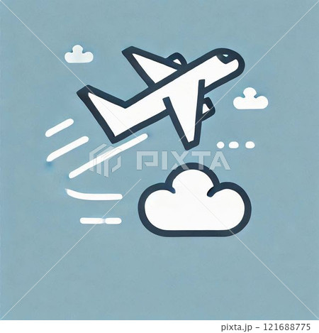 飛行機のイラスト 121688775