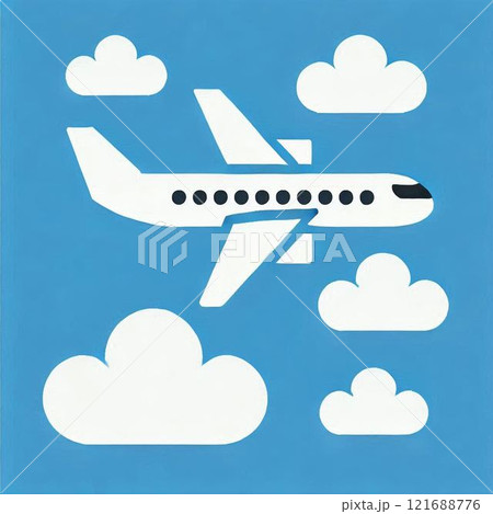 飛行機のイラスト 121688776