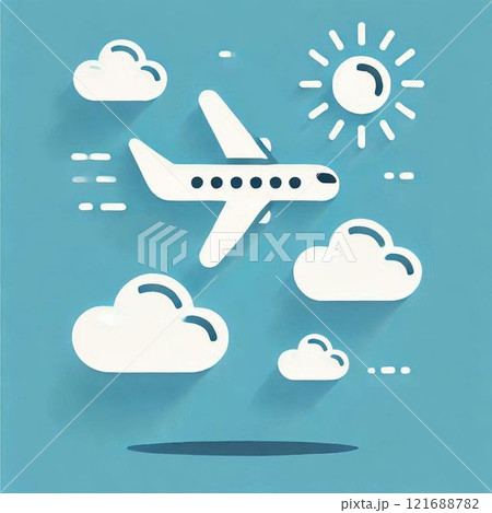飛行機のイラスト 121688782