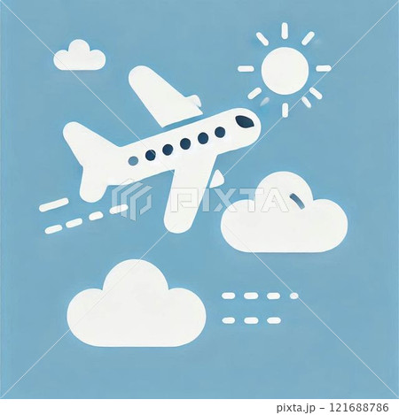 飛行機のイラスト 121688786