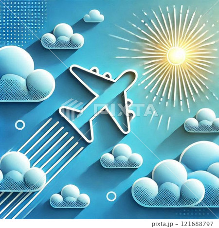 飛行機のイラスト 121688797