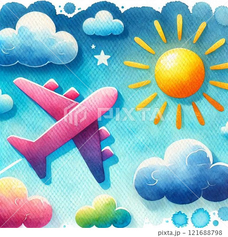 飛行機のイラスト 121688798