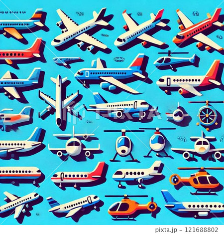 飛行機のイラスト 121688802