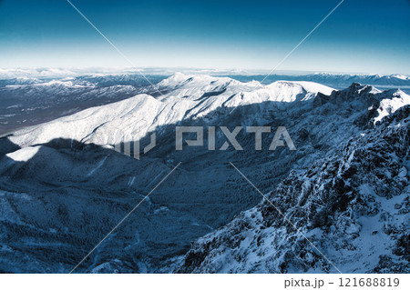 朝焼けの阿弥陀岳 121688819