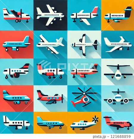 飛行機のイラスト 121688859