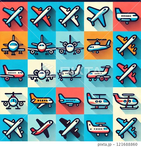 飛行機のイラスト 121688860