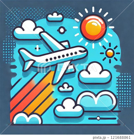 飛行機のイラスト 121688861