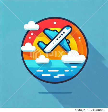 飛行機のイラスト 121688862