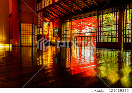 南昌荘の紅葉（床もみじ） 121689856