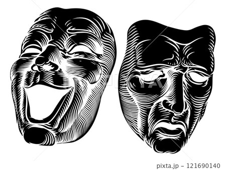 Theater Or Theatre Drama Comedy And Tragedy Masks 121690140