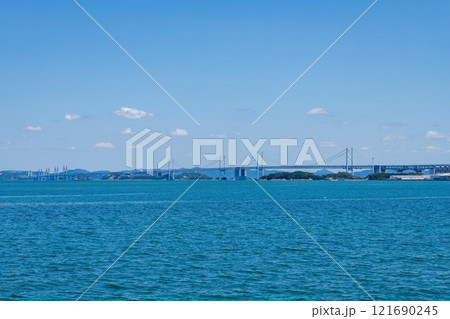 瀬戸大橋　宇多津臨海公園からの風景（香川県宇多津町） 121690245