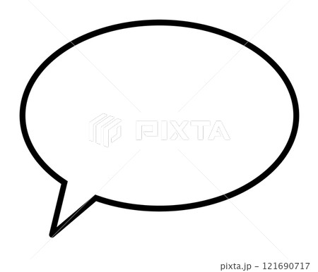 マンガの台詞や言葉を書き込む吹き出しのイラスト 121690717