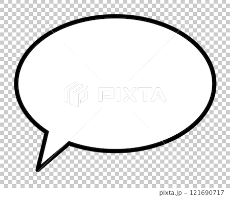 マンガの台詞や言葉を書き込む吹き出しのイラスト 121690717