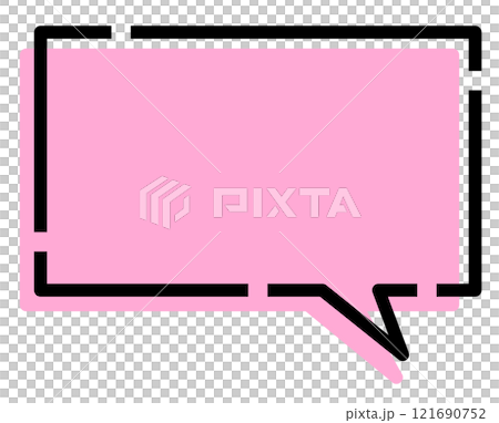 Illustration of speech bubbles for writing manga lines and phrases 121690752