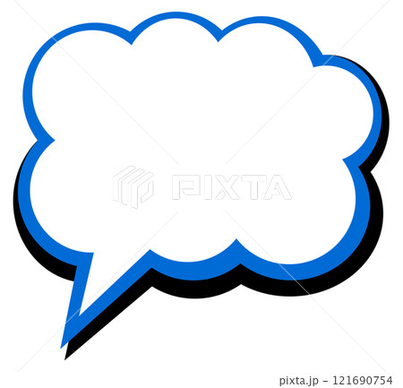 マンガの台詞や言葉を書き込む吹き出しのイラスト 121690754