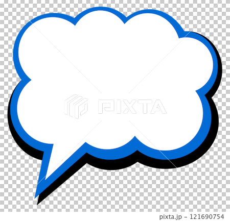 マンガの台詞や言葉を書き込む吹き出しのイラスト 121690754