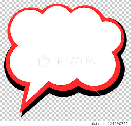 Illustration of speech bubbles for writing manga lines and phrases 121690755