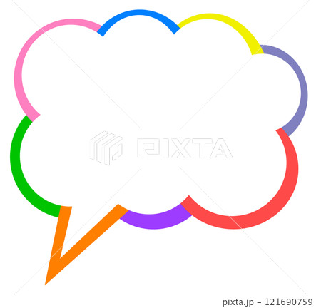マンガの台詞や言葉を書き込む吹き出しのイラスト マンガの台詞や言葉を書き込む吹き出しのイラスト 121690759