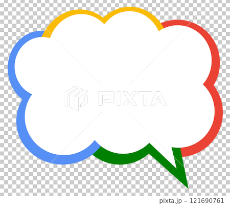 Illustration of speech bubbles for writing manga lines and phrases 121690761