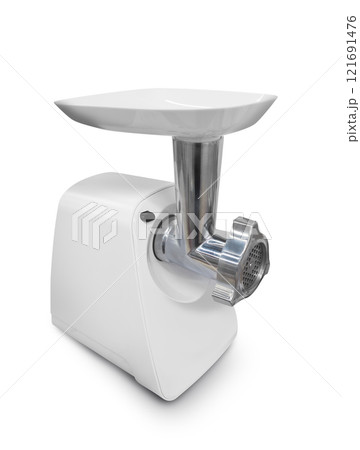 Electric meat grinder isolated on transparent background 121691476