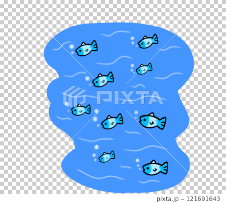 Simple sea fish underwater 121691643