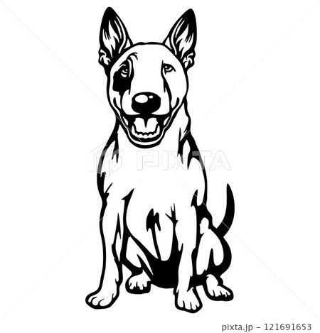 Bull Terrier Dog Breed - Pet Vector Cut file, Dog Silhouette Stencil - Cricut file 121691653