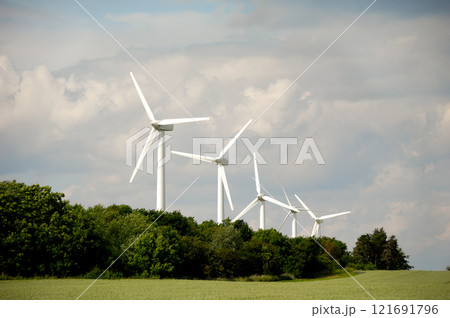 Landscape and wind turbines 121691796