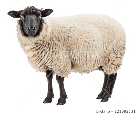Sheep isolated on white background png transparent clipart. 121692531