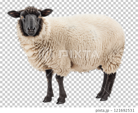 Sheep isolated on white background png transparent clipart. 121692531