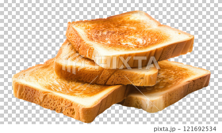 Toast bread sliced isolated on white background png transparent clipart. 121692534