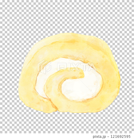 Watercolor roll cake (front, plain) Watercolor roll cake (front, plain) 121692595