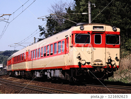1980年　北陸本線津幡駅付近を走る急行のりくら 121692623