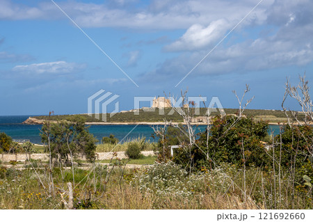 Fortress on an island, Forte di Capopassero, Sicily, Italy 121692660