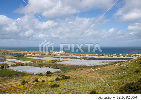 Industrial part of the island Sicily, Italy 121692664