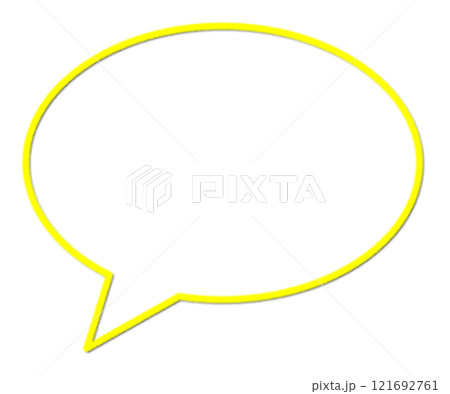 マンガで台詞やメッセージの言葉を書く吹き出しのイラスト マンガで台詞やメッセージの言葉を書く吹き出しのイラスト 121692761
